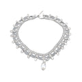 Seed Bead Lace Choker Necklaces Crystal Teardrops Bracelet view 5