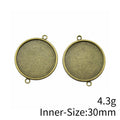 Double Loop Round Cabochon Connectors in Four Options view 7
