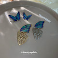 Blue Enamel Butterfly Brooch In Small Or Large Size view 2