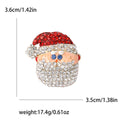 Rhinestone Santa Face Brooch for Jackets, Coats, and Scarves view 5