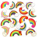 Rainbow and Heart Enamel Charms in Eight Color Combinations view 5