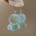 Translucent Disc Cluster Hook Earrings In Three Colors view 6