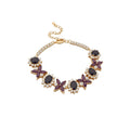 Rhinestone Oval Flower Bracelets Rose Gold Silver Styles view 5