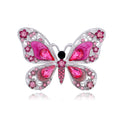 Purple Butterfly Crystal Two Designs Metal Brooch Pin view 6