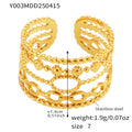 Gold Openwork Geometric Open Rings Nine Style Stack Set view 11