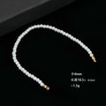 Faux Pearl Beaded Bracelet Silver-Tone Gold-Tone Clasp Three Sizes view 4