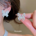 Crystal Butterfly Stud Earrings in Three Styles With Silver-Tone Settings view 4