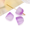Translucent Glass Tulip Flower and Leaf Beads in Ten Colors view 11