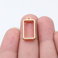 Open Rectangle Resin Frame Charms in 4 Finishes for Jewelry Making view 6