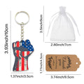 Raised Fist American Flag Keychain With Metal Ring view 4
