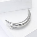 Polished Crescent Moon Brooch Decorative Lapel Pin view 3