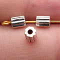 5.3x4x4mm 0.32g Antique Silver Tone Zinc Alloy Side Flower Tube Loose Metal Beads for DIY Jewelry