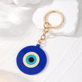 Acrylic Round Evil Eye Keychain Gold Ring 4 Colors view 6