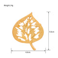 Gold Tone Leaf Metal Brooch Pin for Jackets and Lapels view 2