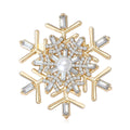 Geometric Crystal Snowflake Brooch In Five Colorways view 1