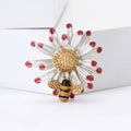 Bee And Daisy Brooch In 2 Styles With Polished Metal And Decorative Details view 4