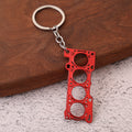 Engine Cylinder Head Gasket Metal Keychain, Five Finishes view 7