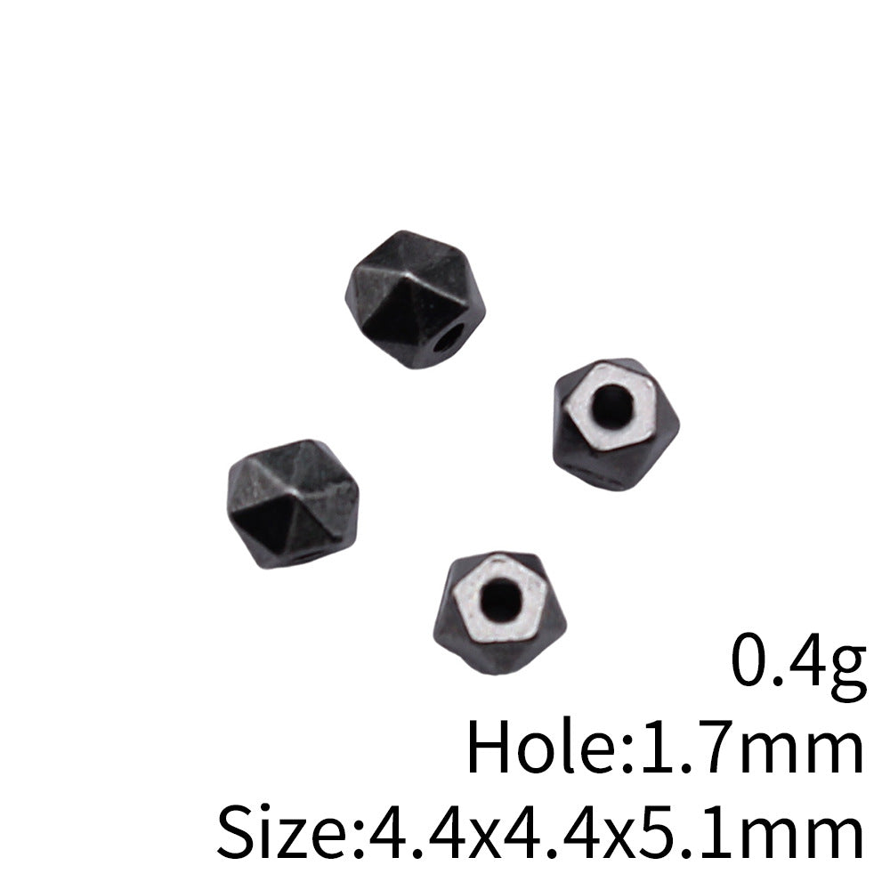 4.4x4.4x5.1mm 0.4g Multicolor Zinc Alloy Geometric Cut Small Hole Spacer Beads for DIY Bracelet Making