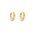 Sculpted Mobius Twist Small Hoop Earrings in Two Colors view 5