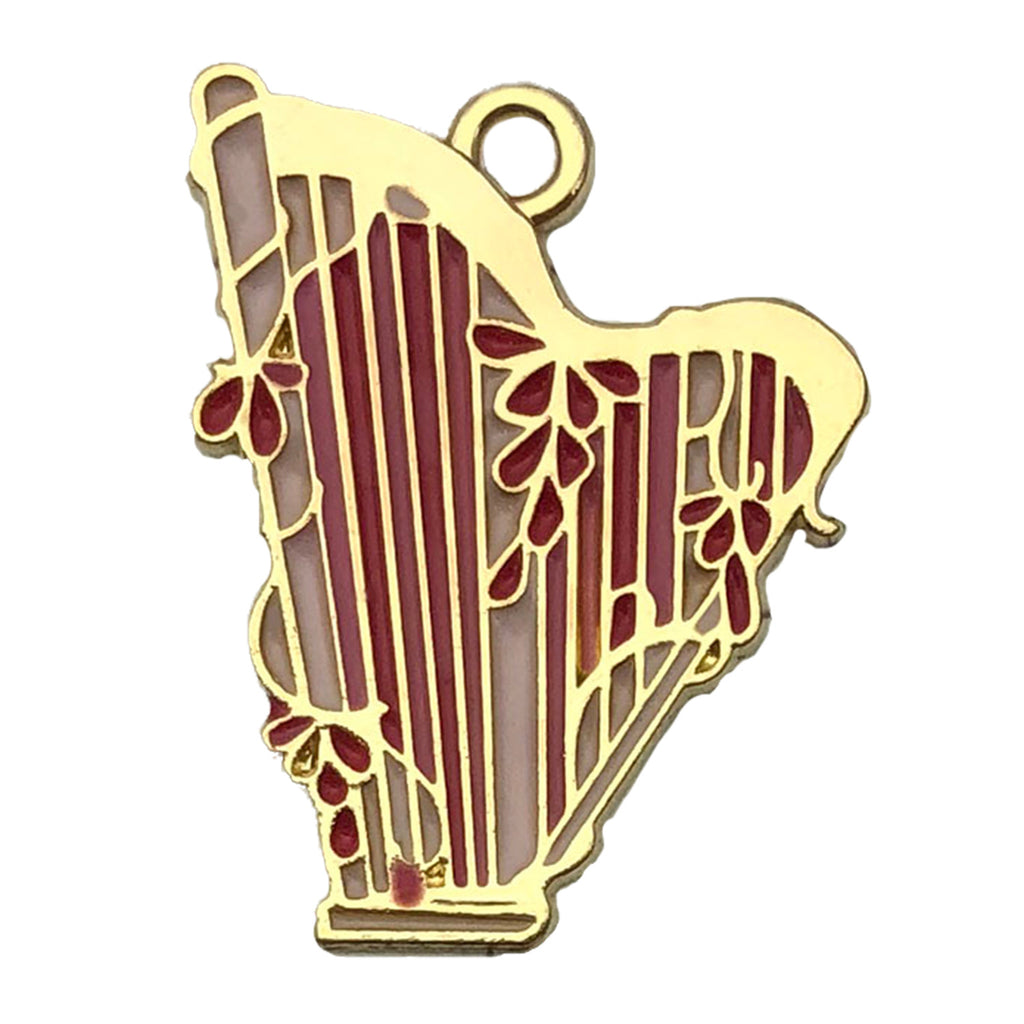 Color Enamel Zinc Alloy Harp Guitar Cello Instrument Charm Pendant for DIY Keychain Jewelry