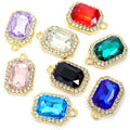Rectangular Crystal Halo Charm Collection for Jewelry Making view 4