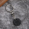 Shopping Cart Metal Tag Lobster Clasp Keychain In 7 Finishes view 2