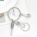 Antique Silver Alloy Charm Keychain with Novelty Designs view 4