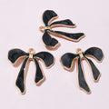 Enamel Bow Charms With Gold Tone Edges in Six Colors and Mix view 6