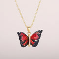 Acrylic Butterfly Pendant Necklace Gold or Silver Chain Styles view 9