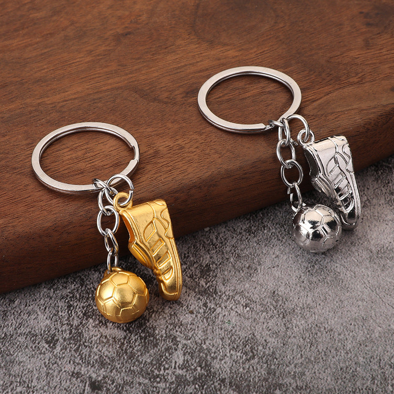 Football Soccer Shoe Zinc Alloy Keychain Souvenir Gift