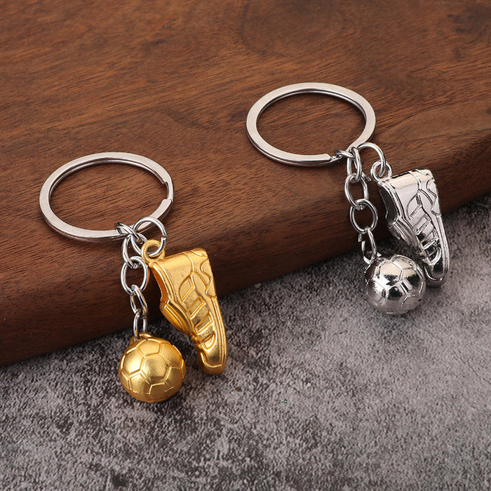 Football Soccer Shoe Zinc Alloy Keychain Souvenir Gift