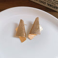 Layered Geometric Stud Earrings in Gold Tone or Silver Tone view 6