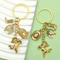 Western Cowboy Charm Keychains in 31 Pictured Variations for Bags and Keys view 1