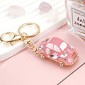 Jeweled Rounded Car Keychains in Seven Colors with Braided Loop Options view 6