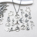 Antique Silver Cat Metal Charms with 3 Listed Options view 4