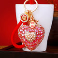 Cat Eye Heart Keychains in Eight Colors with Fortune Loop Options view 2