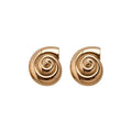 Gold Spiral Shell Necklace Bracelet Earrings and Ring view 5