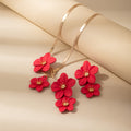 Five Color Floral Necklace and Earring Jewelry Sets view 4