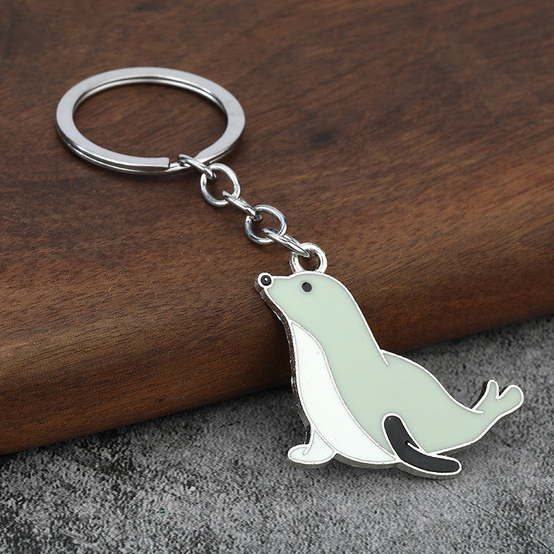 Cute Ocean Seal Zinc Alloy Metal Keychain Gift Pendant