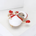 Red Scarf Snowman Brooch Decorative Lapel Pin For Jackets And Scarves view 3