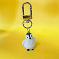 White Resin Penguin Keychains Silver Lobster Clasp 3 Poses view 7