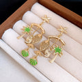 Tropical Starfish Palm Tree and Shell Dangle Earrings view 8