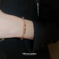 Six Mixed Color Crystal Cuffs And Plain Bar Chain Bracelet Designs view 4