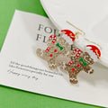 Acrylic Christmas Gingerbread Man Drop Earrings 2 Styles view 6