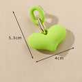 Matte Macaron Heart Drop Earrings Gold Links 12 Colors view 4