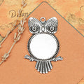 Owl Cabochon Setting Metal Component in 3 Finishes for Jewelry Making view 4