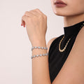 Four Leaf Clover Zircon Bracelet Gold Steel Stainless view 4
