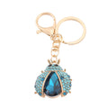 Rhinestone Ladybug Keychain Gold Tone Three Colors view 5