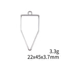 Open Tapered Shield Resin Frame Charms in 4 Finishes for Jewelry Making view 5