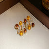 Amber Studs